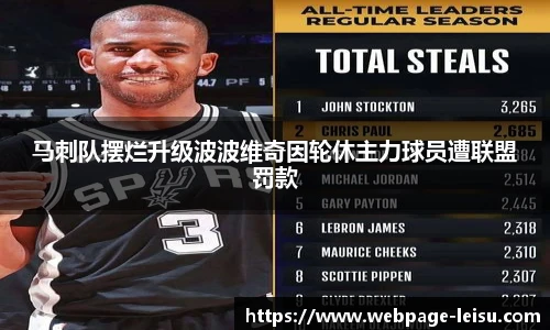 马刺队摆烂升级波波维奇因轮休主力球员遭联盟罚款